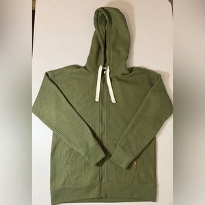 L.L. Bean Olive Waffle Knit Hoodie never worn!